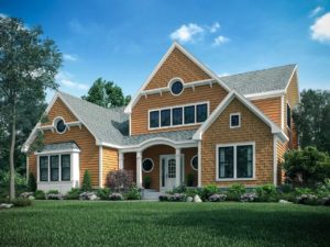 Exterior of Lessard Builders' new floorplan, The Riverhead