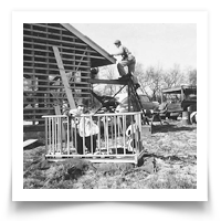 Dan Lessard hard at work on the construction site. 